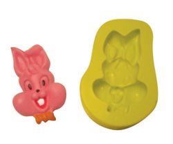 Molde de Silicone Coelho Face